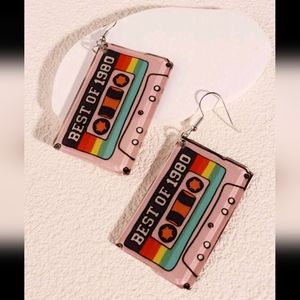 🍉5 for $25* Retro Cassette Tape Earrings
